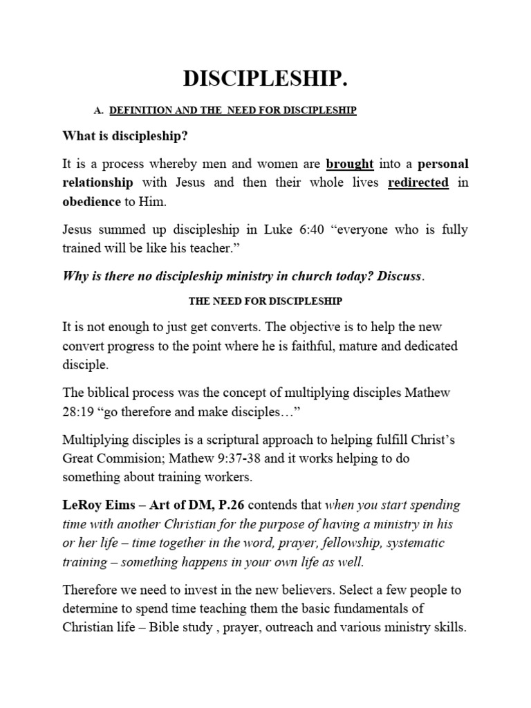 Understanding Discipleship Essentials | PDF | Religion & Spirituality