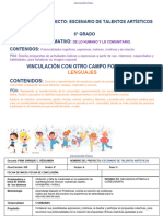 Proyecto Educacion Fisica 6° Primaria Escenarios Ritmicos - M