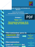 Tema 1.5.1 Herramientas Básicas de La Calidad. Hoja de Verificación