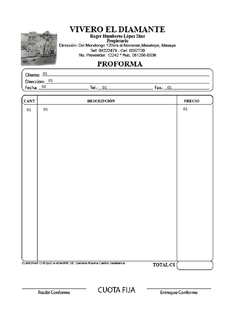 Proforma | PDF