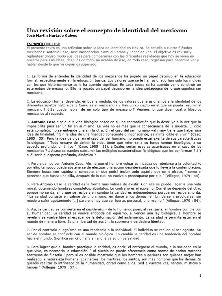 Copia de 2. Una Revisiã N Sobre El Concepto de Identidad Del Mexicano ...