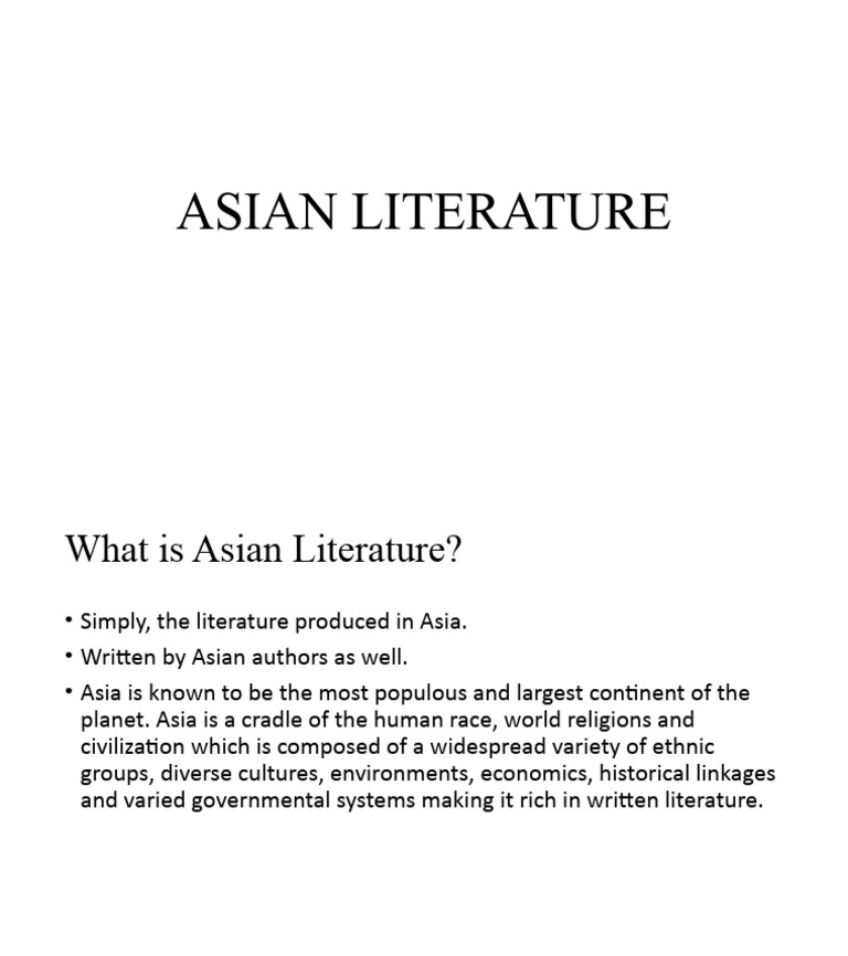 Asian Literature PDF