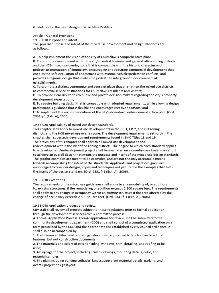 Picture of Guidelines For The Basic Design of Mixed-Use Buildings | PDF | Lighting ...