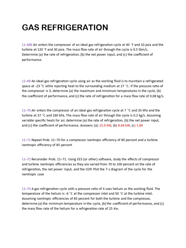 Gas Refrigeration Pdf