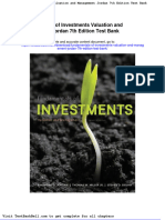 Fundamentals of Investments Valuation and Management Jordan 7th Edition Test Bank Full Download