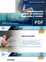 Administración Pública en Gobiernos Regionales y Locales