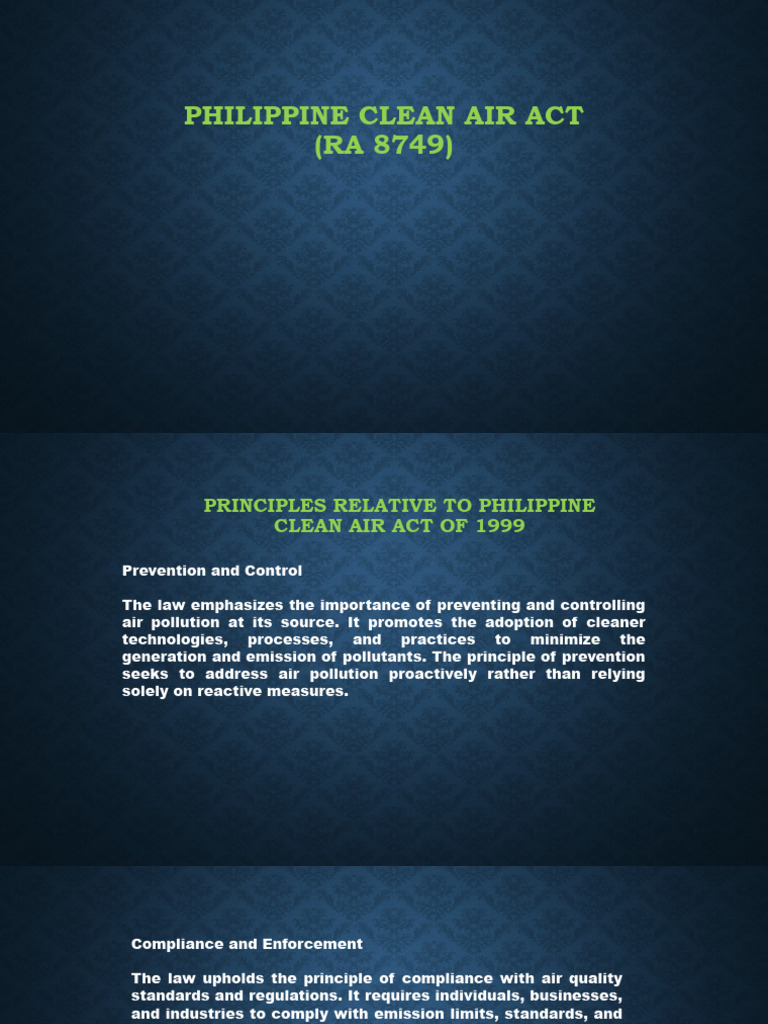 philippine-clean-air-act-ra-8749-pdf-air-pollution-clean-air