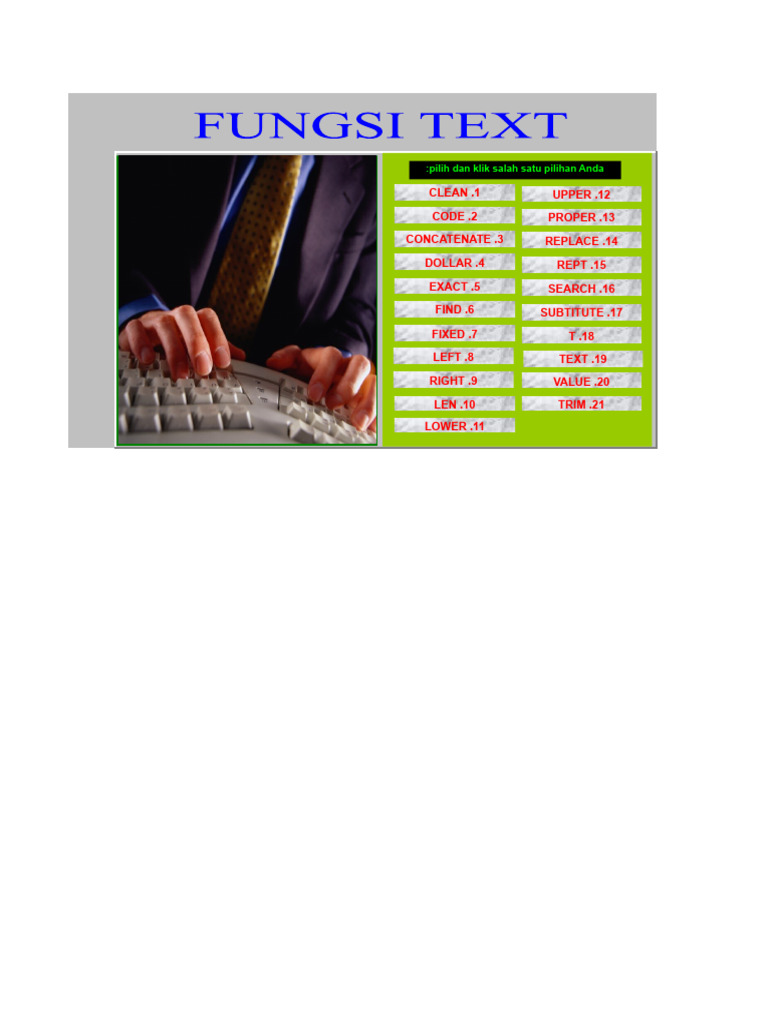 Rumus Teks dan Fungsi Excel | PDF
