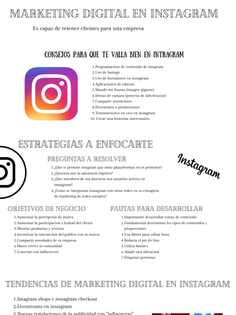Estrategias de Marketing en Instagram | PDF | Marketing | Facebook
