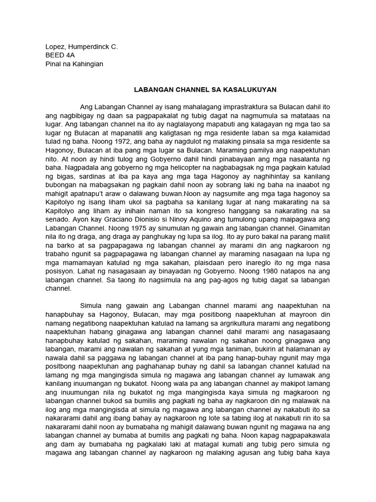 Labangan Channel | PDF