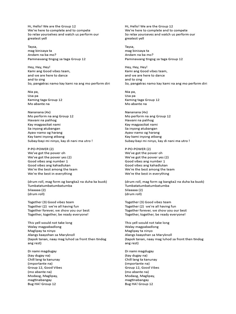 Print tomorrow yells script pdf