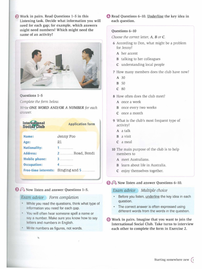 Practice Listening 1 Complete Ielts Band 5 6 5 Pdf