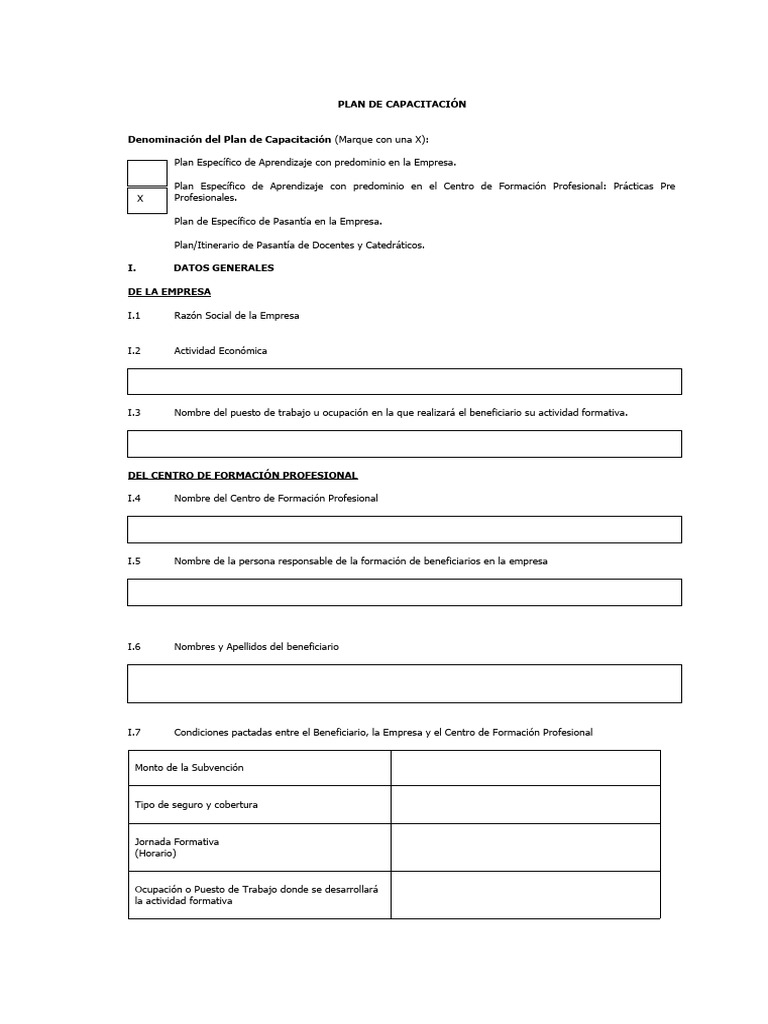 Plan de Capacitación Laboral 2023 | PDF | Negocios | Finanzas y dinero