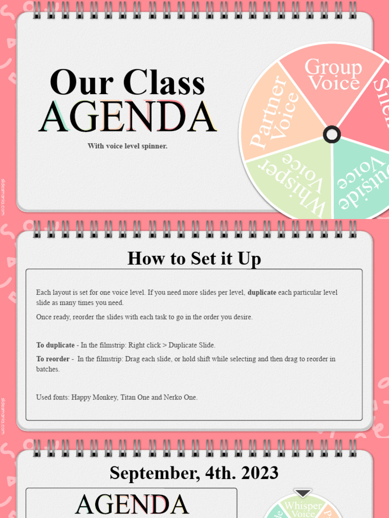 Our Class Agenda SlidesMania | PDF | Linguistics | Human Communication