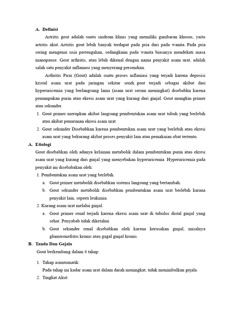 Gout Arthritis PDF