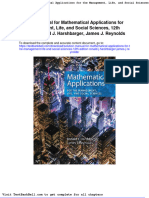 Solution Manual For Mathematical Applications For The Management, Life, and Social Sciences, 12th Edition, Ronald J. Harshbarger, James J. Reynolds