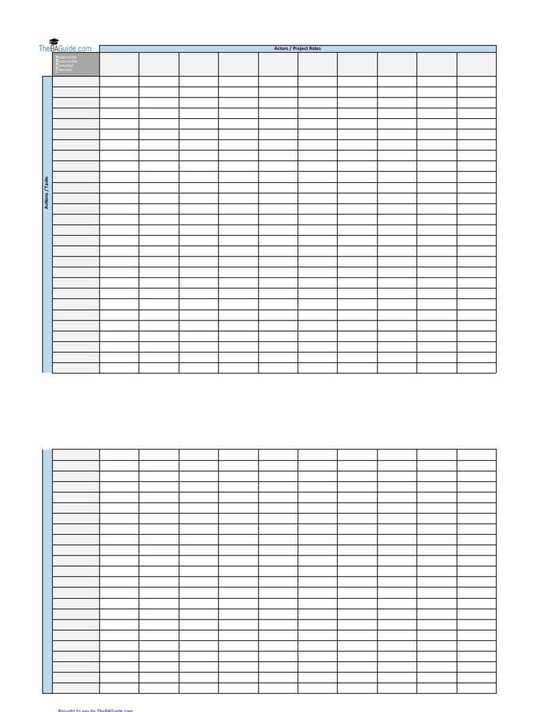 RACI Matrix Template | PDF
