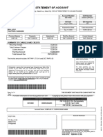 Statement of Account: Summary of Charges and Credits