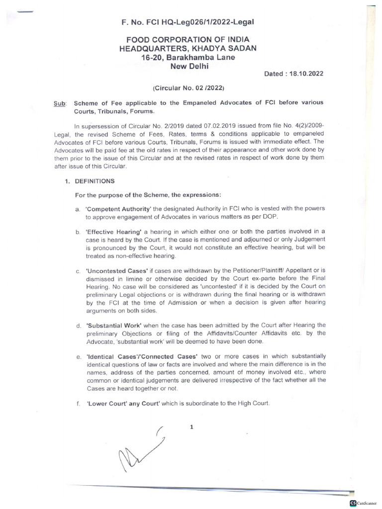 Advocate_Fee Circular 2022(4) PDF