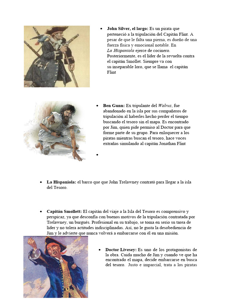 La Isla Del Tesoro - Personajes | PDF | Isla del tesoro