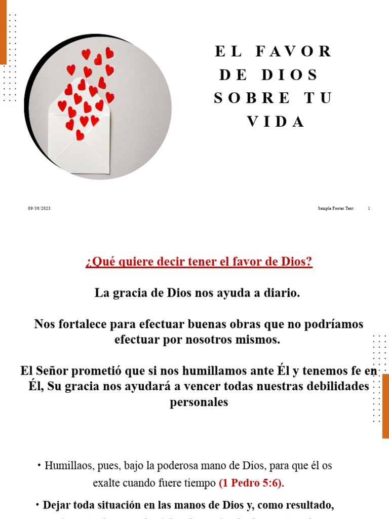 El Favor de Dios en Tu Vida Diaria | PDF | Dios