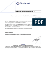Accommodation Certificate Jiayu Niu