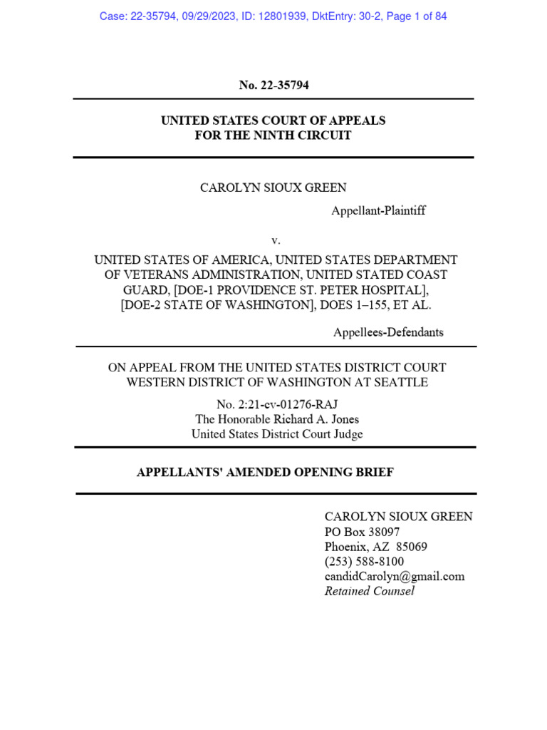 Amended Opening Brief NINTH CIRCUIT | PDF