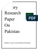 History Research Paper On Pakistan 1