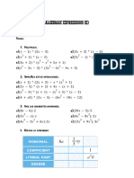 Algebraic Expressions (II)