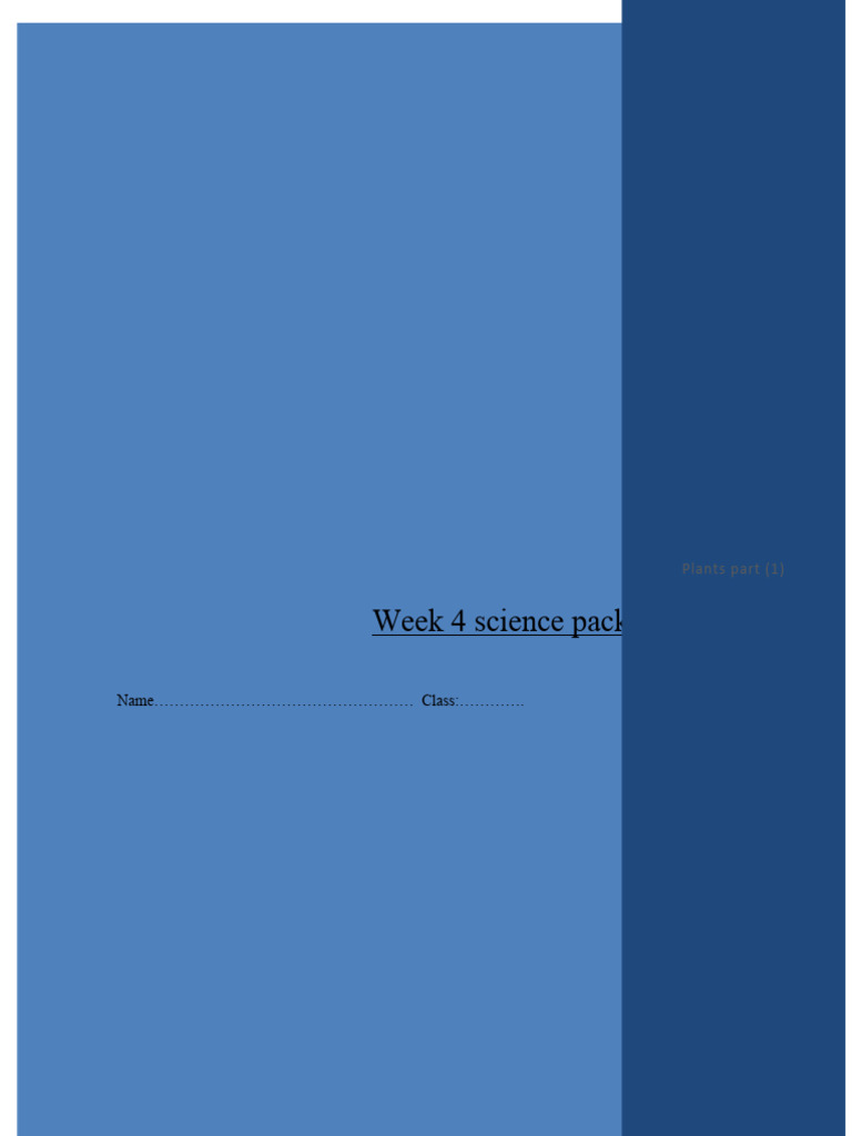 Week 4 Science Pack Model Answer | PDF