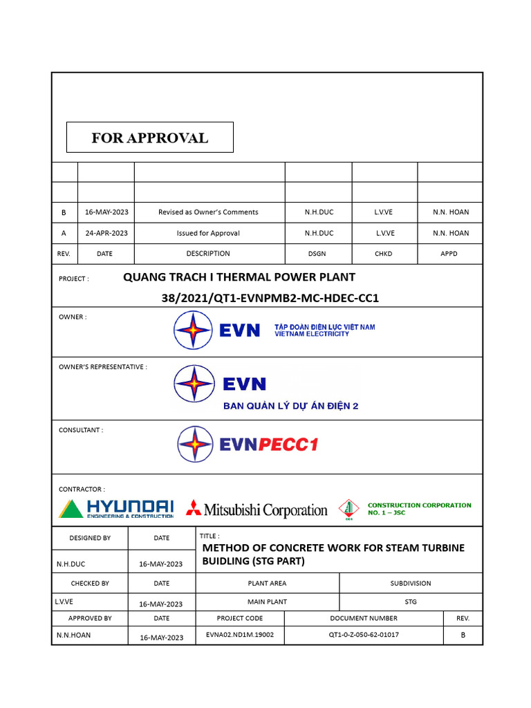 Att#1 - QT1-0-Z-050!62!01017 - STB - Method of Concrete Work For Steam ...