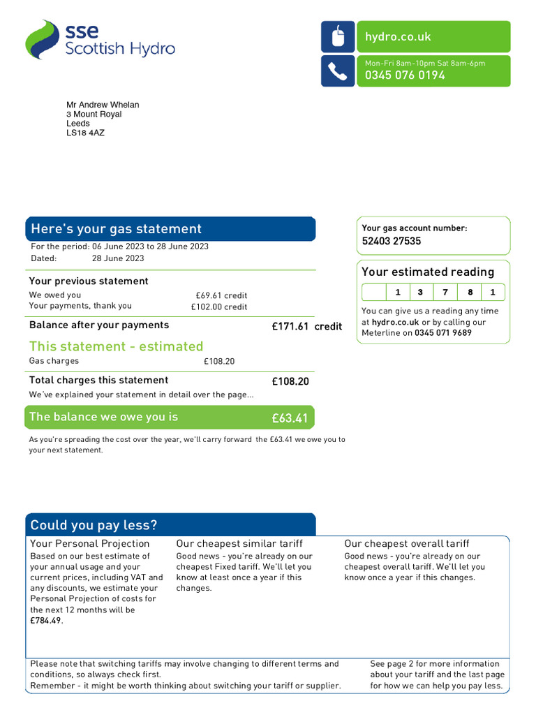 Gas Statement Summary for June 2023 | PDF