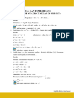 Soal Dan Pembahasan Bab Fungsi Kuadrat K