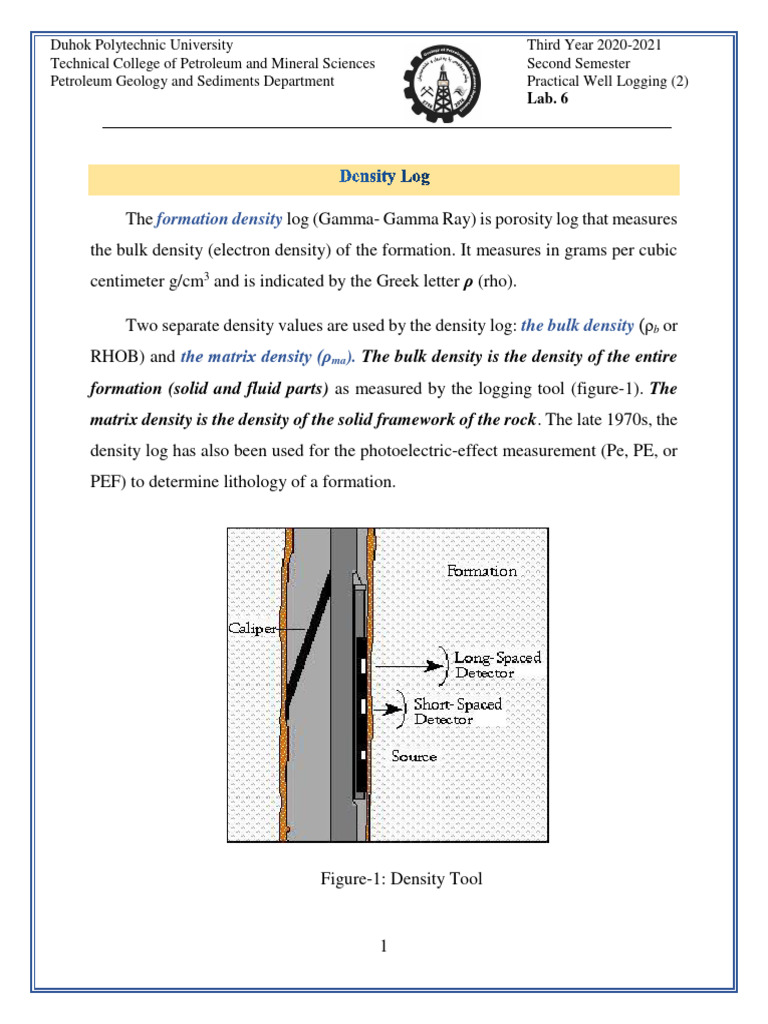 Well Logging 2 Lab 6 Pdf Shale Porosity