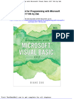Solution Manual For Programming With Microsoft Visual Basic 2017 8th by Zak Full Download