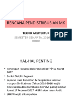 Rencana Pendistribusian MK