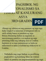 Ang Pagsibol NG Nasyonalismo Sa Timog at Kanlurang Asya 3rd Grading