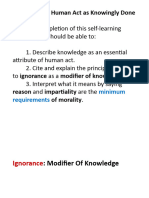 Lesson 4 - The Human Act As Knowingly Done - Ignorance