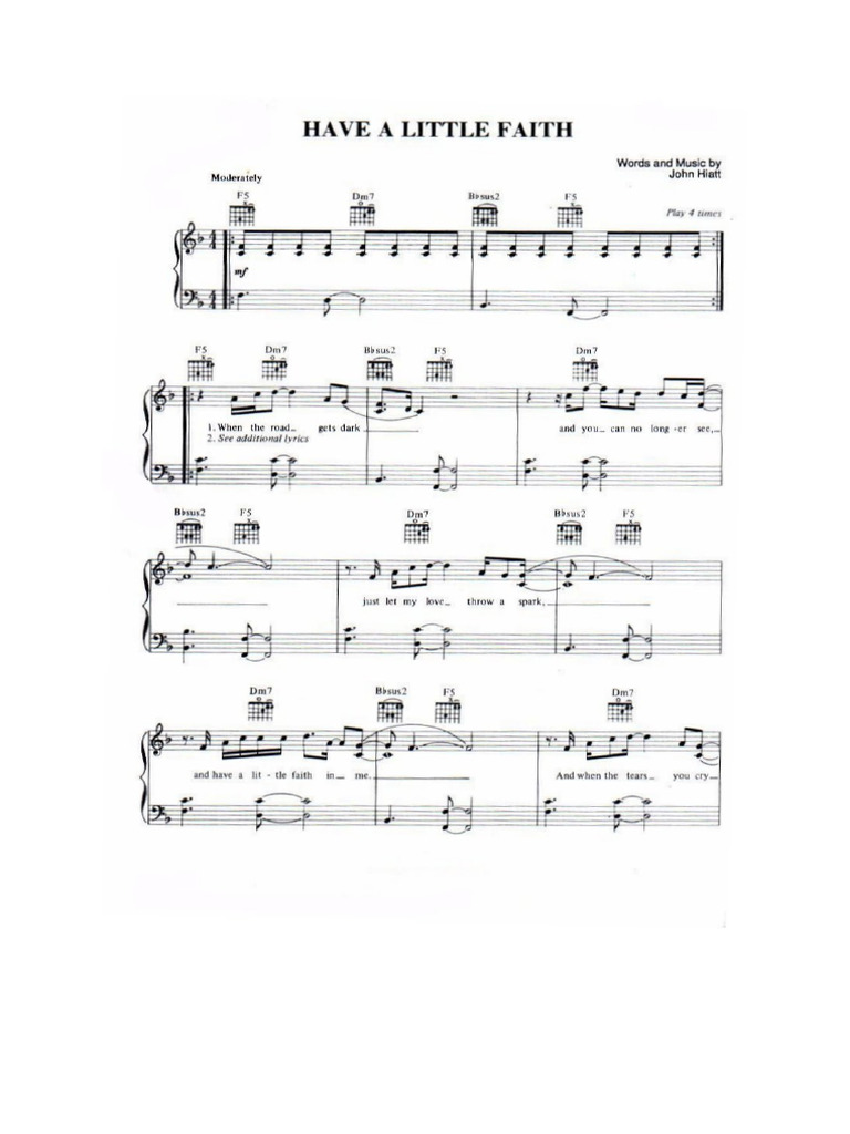 Have a Little Faith in Me Piano | PDF
