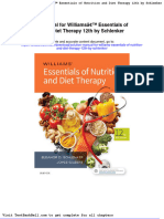 Solution Manual For Williams Essentials of Nutrition and Diet Therapy 12th by Schlenker Full Download