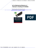 Solutions Manual For Mechanical Behavior of Materials 4e by Norman e Dowling 0131395068 Full Download