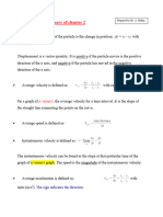 Phys101-Summary-Chapter 2