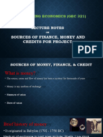 Sources of Money...