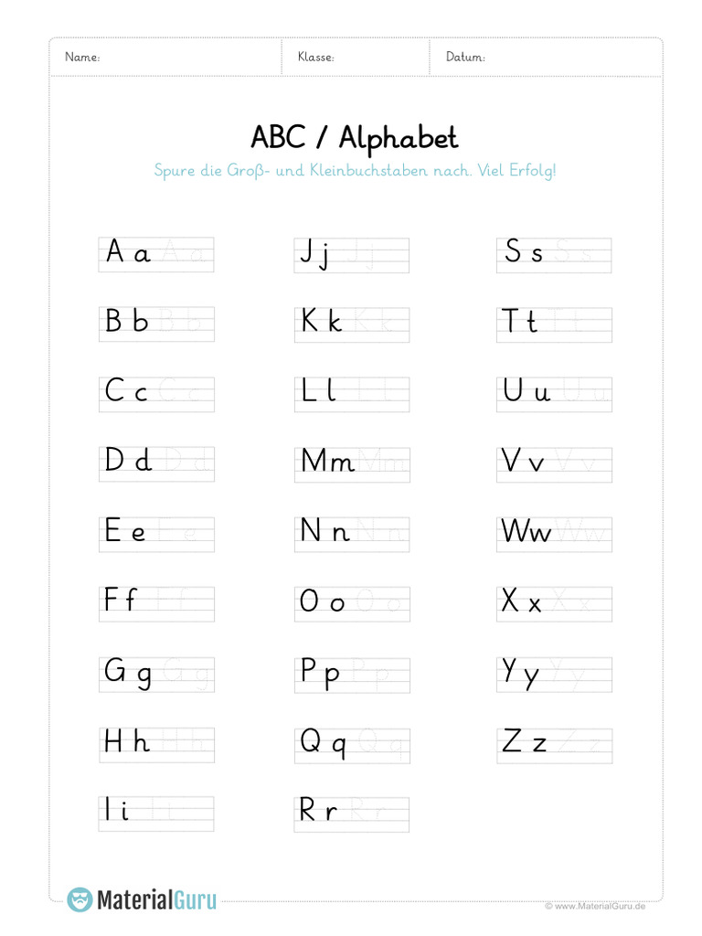 Alphabet Uebersicht PDF