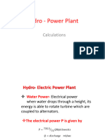 Lecture 7 Hydro Electric Calculations