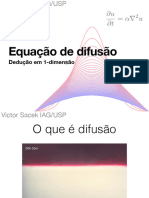 Equação de Difusão - Dedução e Soluções Analíticas