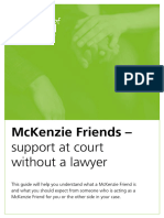 McKenzie Friends Support at Court Without A Lawyer