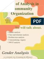Tools of Analysis in Community Organization