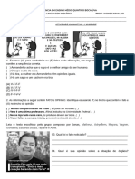 Prova Do 2º - Fato e Opinião - I Unidade - Jonas