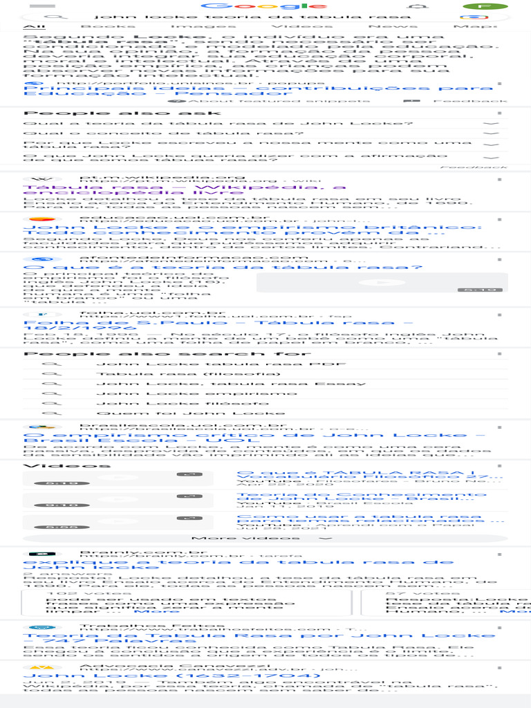 John Locke Teoria Da Tabula Rasa Google Search PDF John Locke Empiricismo
